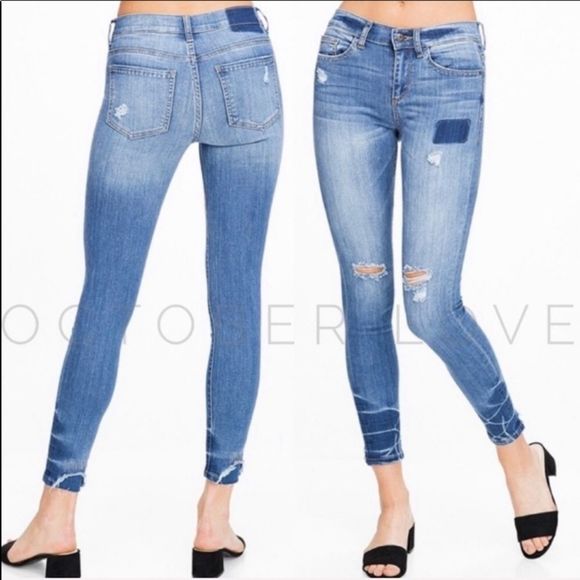 044-cropped denim jeans - Picture 2 of 4